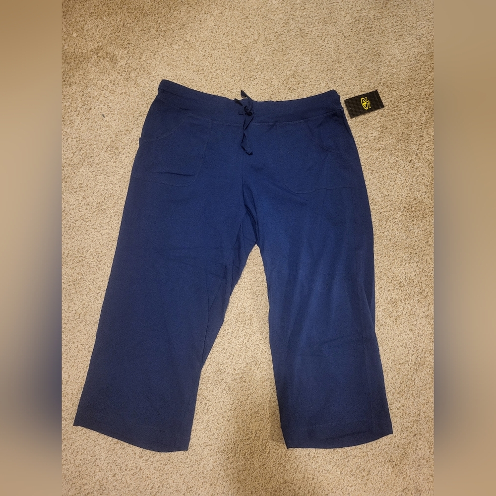 Athletic Works Blue Knit Capri